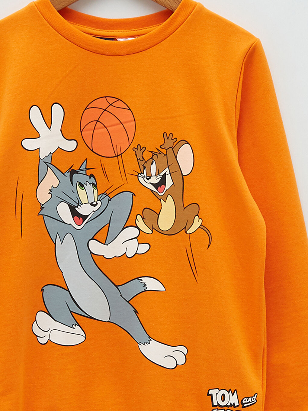 LCW Kids Crew Neck Tom and Jerry Printed Long Sleeve Boy's Sweatshirt -S29791Z4-GMX