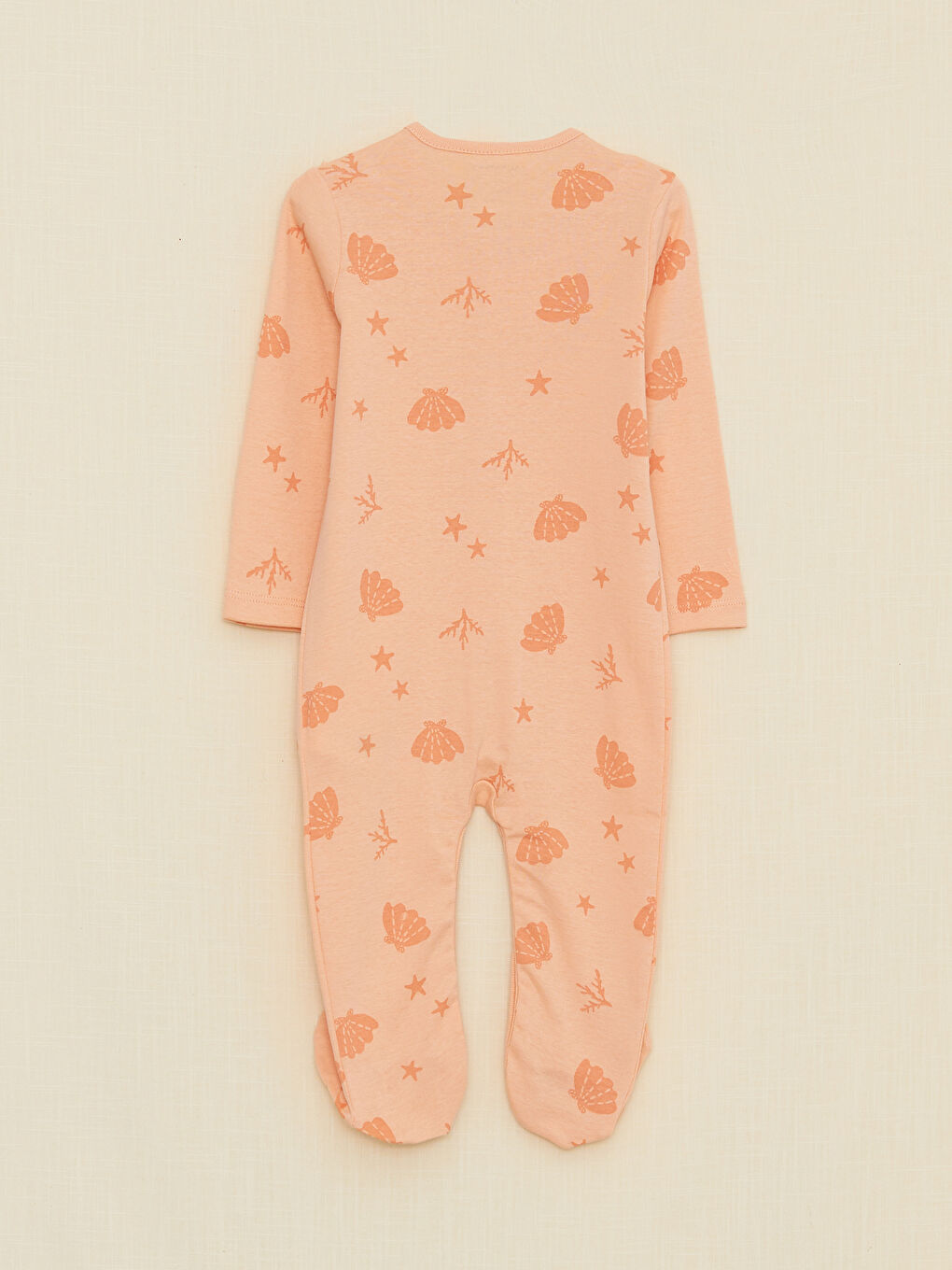 Комбинезон Для Малышки С Круглым Вырезом, Длинными Рукавами И Принтом И Набор Повязок На Голову, 2 Шт.-1