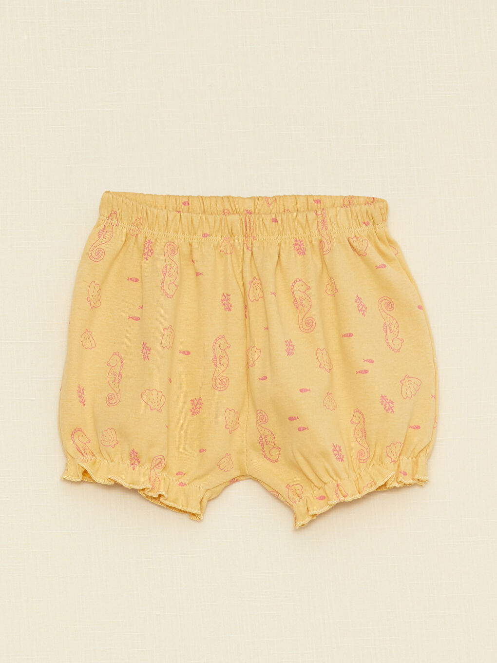 Ensemble 2 Pièces Body à Col Rond Imprimé à Boutons-Pression et Short Bébé Fille-2