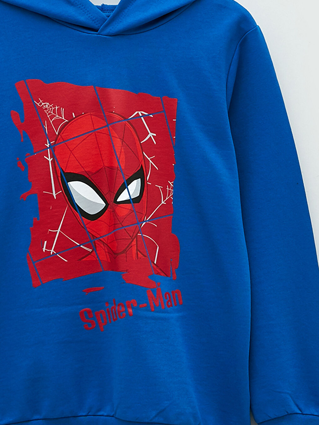 Hooded Spider-Man Printed Long Sleeve Boys' Sweatshirt-2