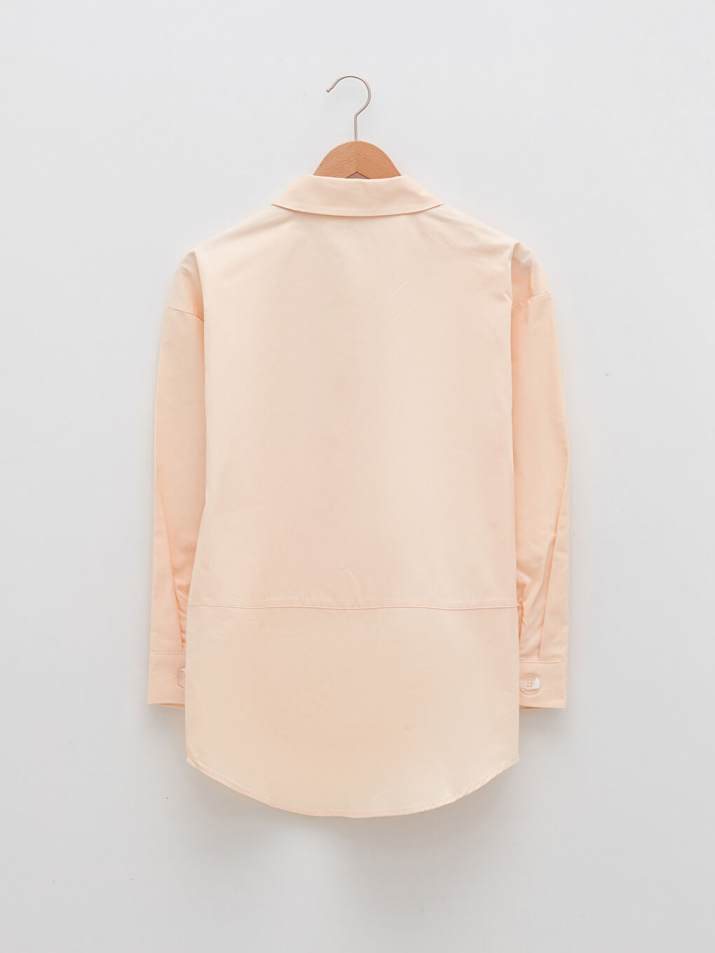 Plain Long Sleeve Oversize Gabardine Women's Shirt Tunic -S29924Z8-FQ8