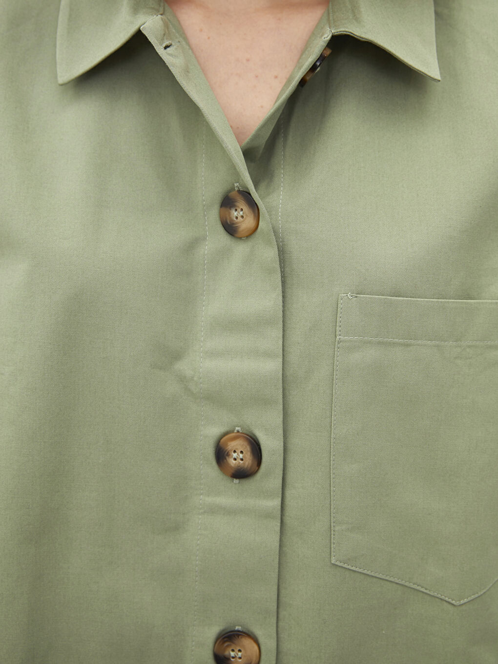 قميص تونيك سادة كم طويل أوفراسايز جبردين للسيدات-3