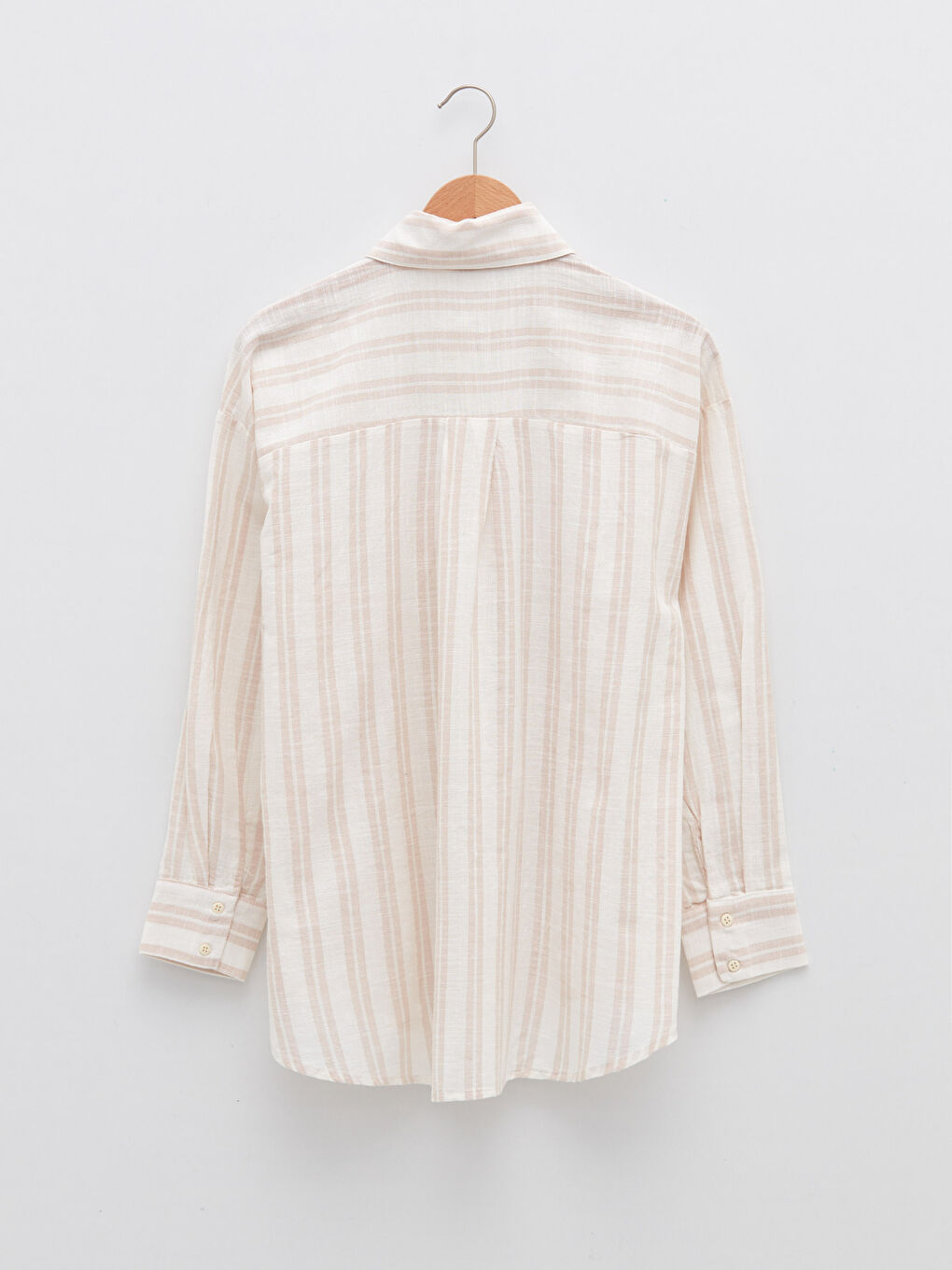 Cămașă pentru Femei din Bumbac cu Mâneci Lungi și Dungi cu Nasturi-6