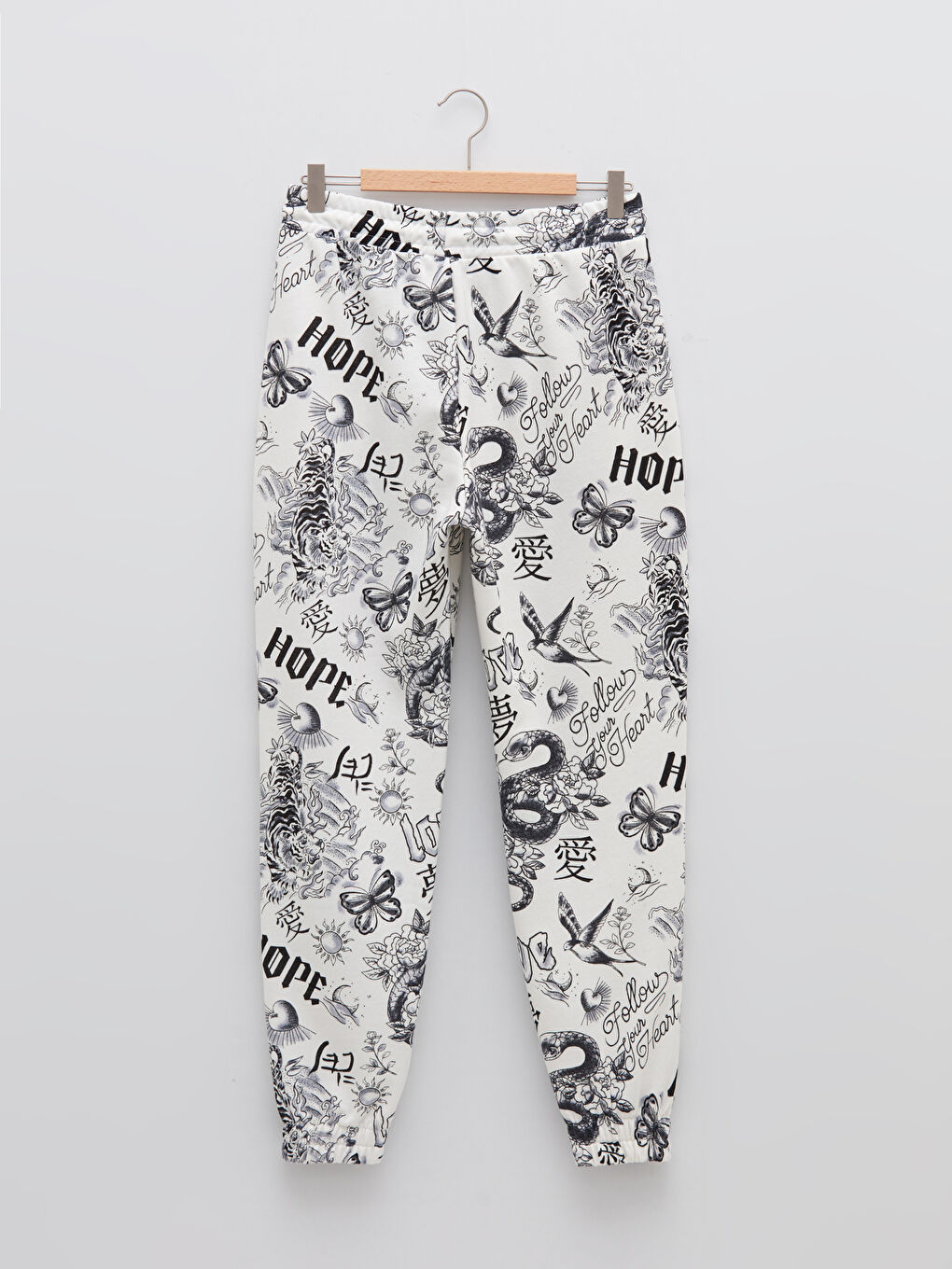 Elastic Waist Printed Pocket Detailed Women's Jogger Sweatpants-6