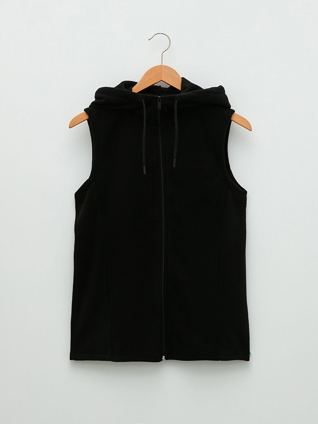 Женский жилет из полярного флиса с капюшоном-4