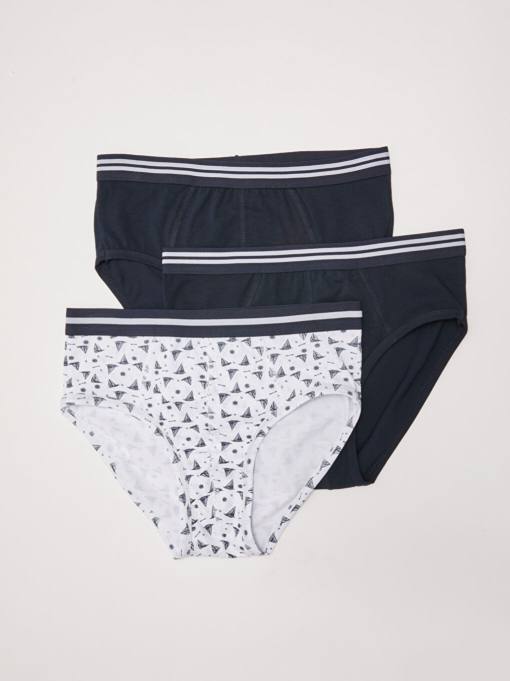 Standard Size Cotton Flexible Men's Slip Briefs 3-pack