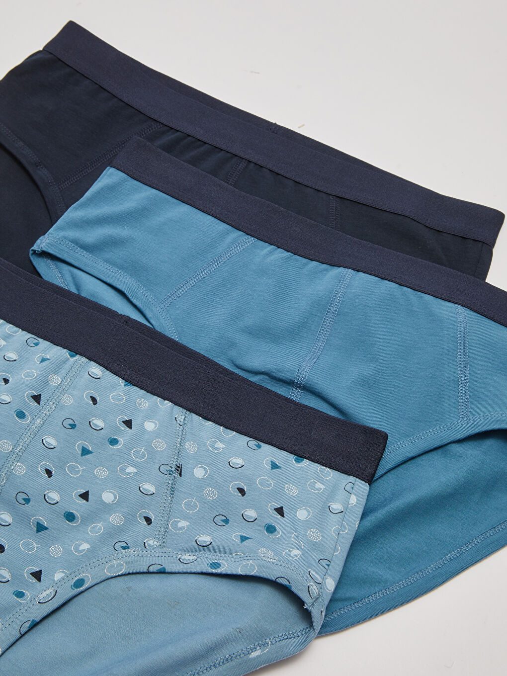 Стандартный размер хлопковые эластичные мужские трусы-брифы комплект из 3-х штук-1