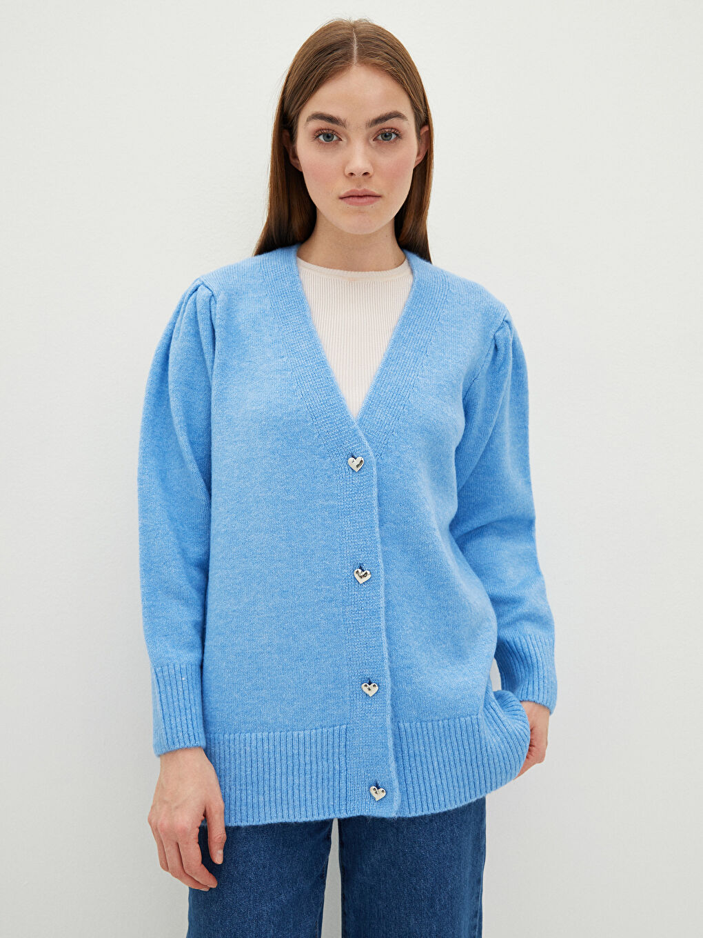 V Neck Women's Knitwear Cardigan-1