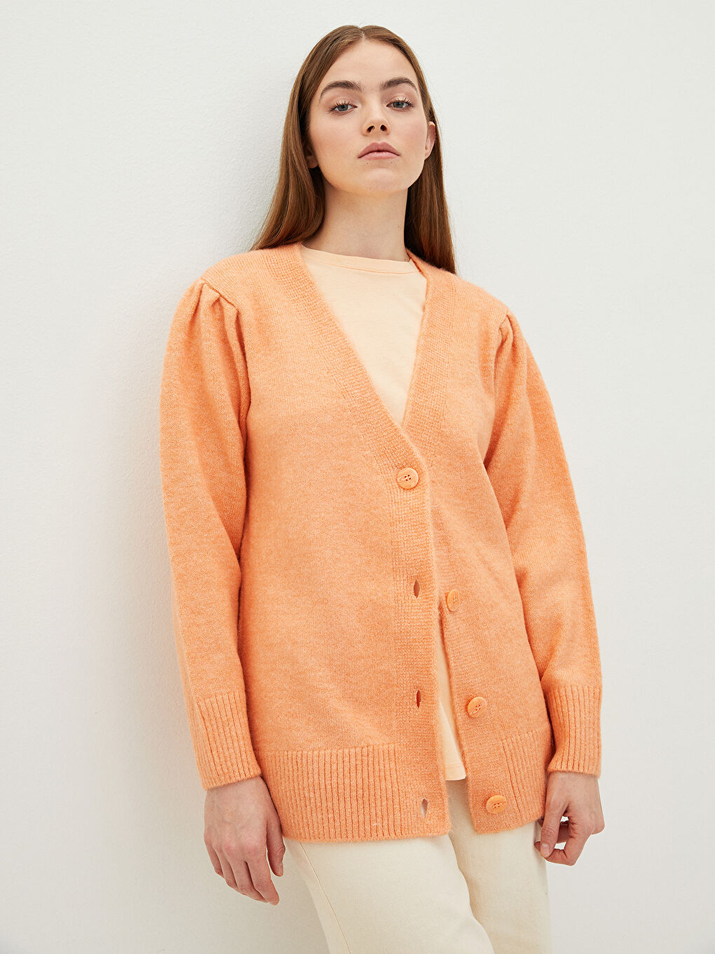 V Neck Women's Knitwear Cardigan-1