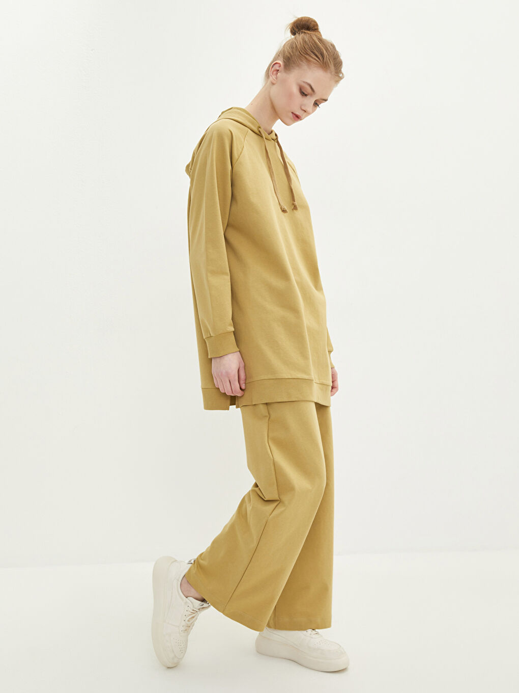 Women's Elasticated Waist Plain Sweatpants-2