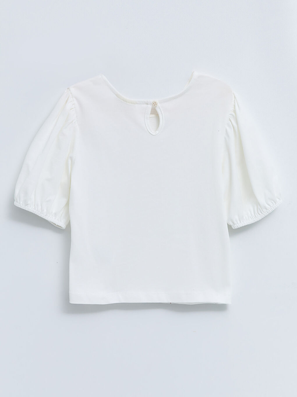 Blouse Fille à Manches Courtes Imprimée à Col Rond-5