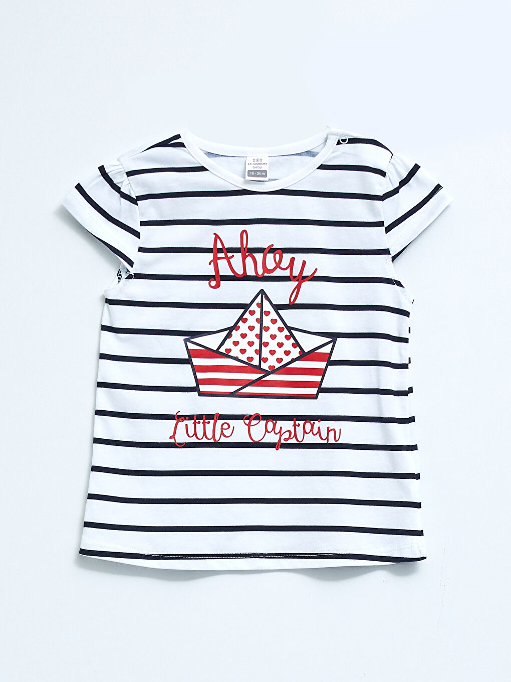 Crew Neck Short Sleeve Printed Baby Girls' Pyjama Set-1