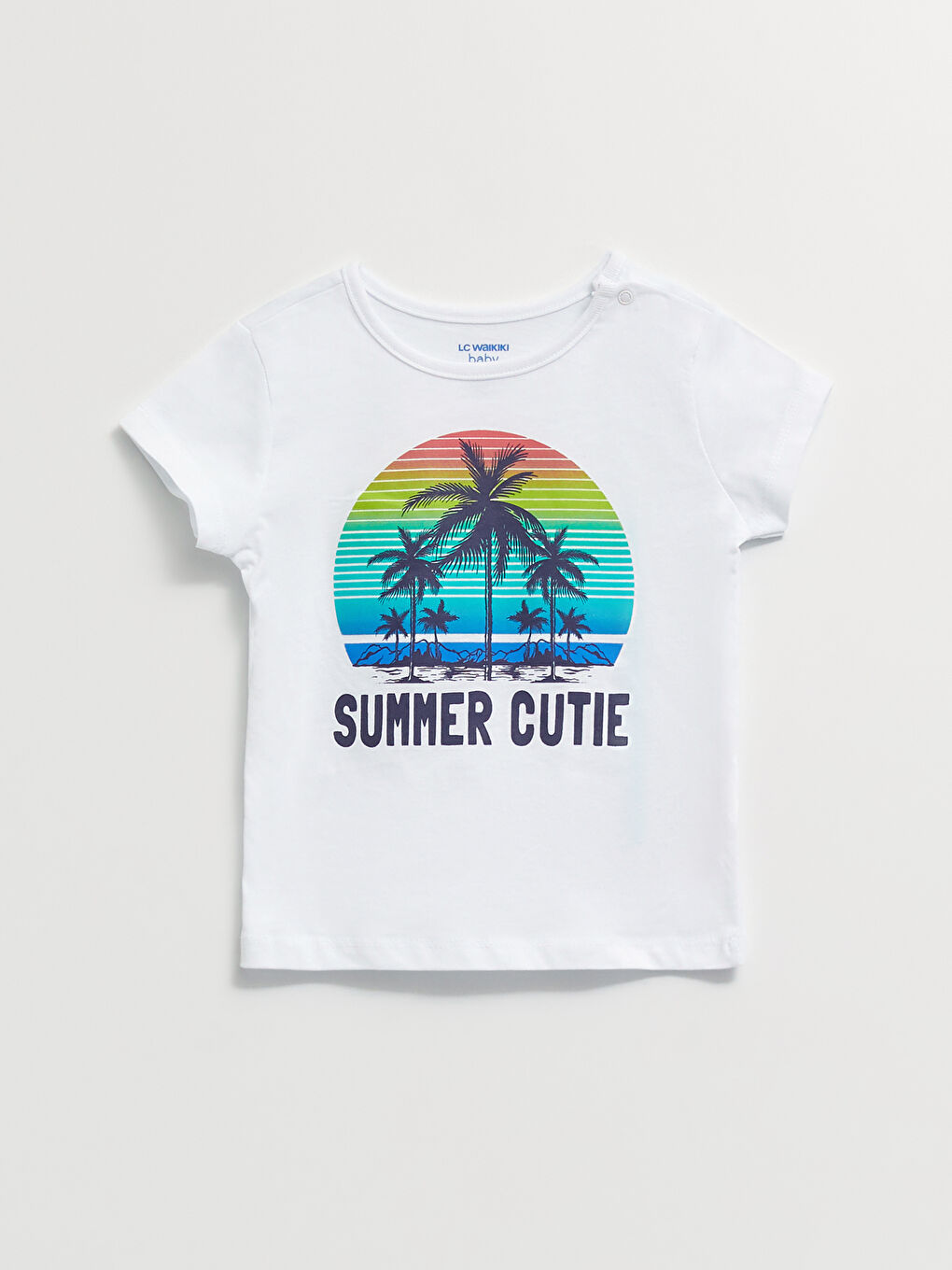 LC Waikiki Komplet pidžame za bebe dečake od pamuka sa štampom, kratkim rukavima i okruglim izrezom -S2AA32Z1-R9J