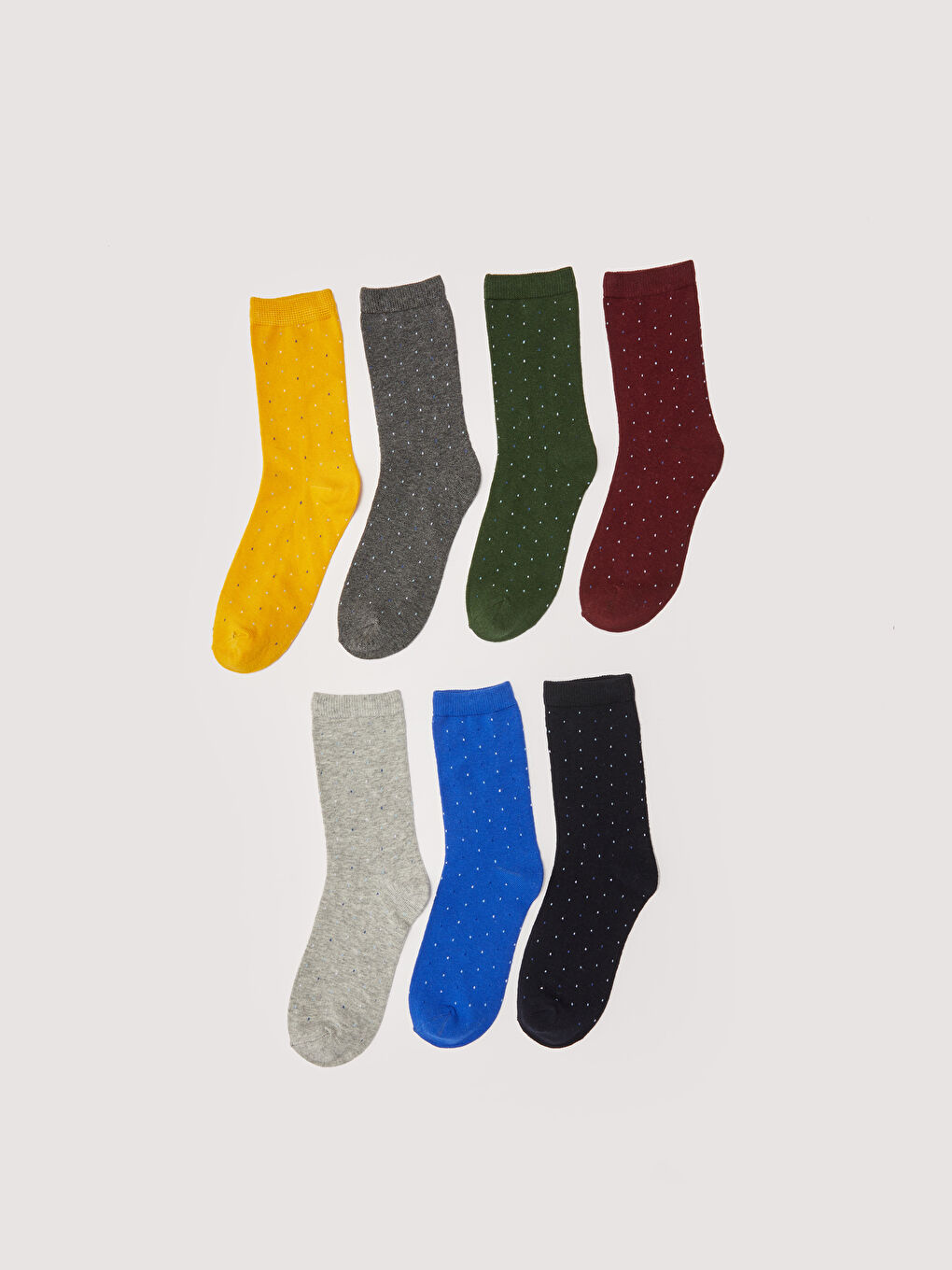 LCW Kids Polka Dot Boys Socks 7 Pack -S2AA52Z4-K00