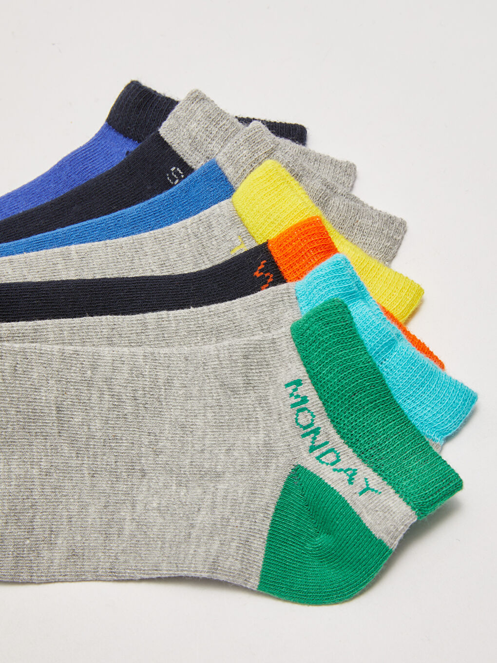 Farbblock Jungen Sneaker-Socken 7er-Pack-2