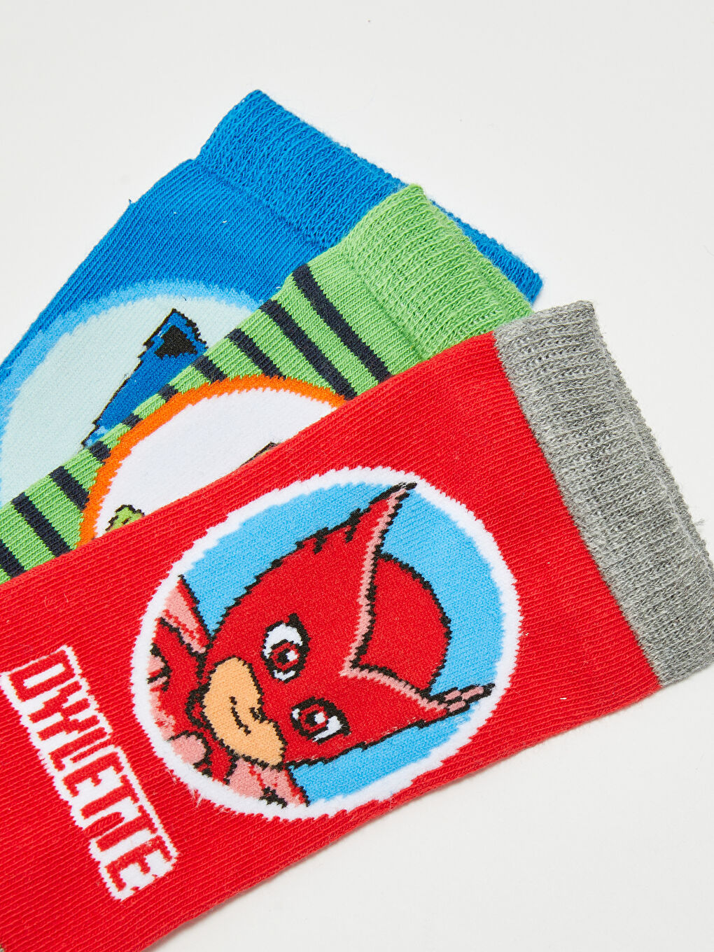 Karışık Pijamaskeliler Desenli Erkek Çocuk Patik Çorap 3'lü-2