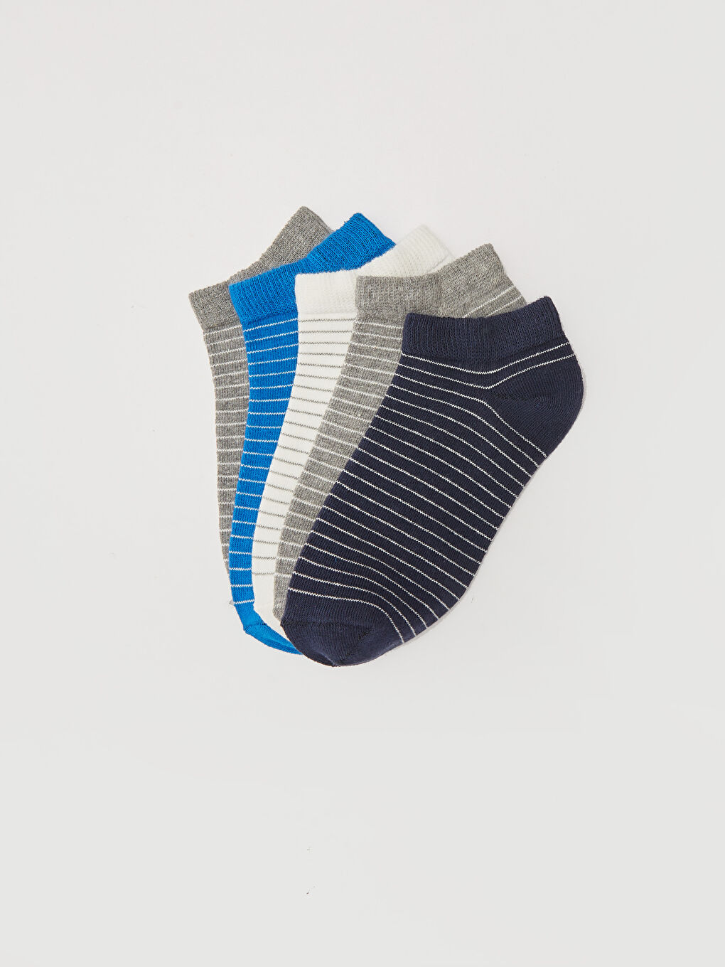 Striped Boys' Trainer Socks 5 Pack