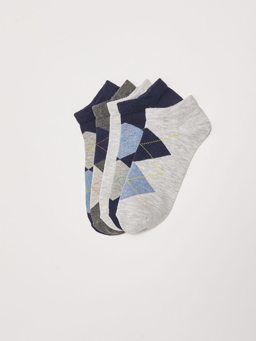 Baklava Patterned Boys Booties Socks 5 Pack