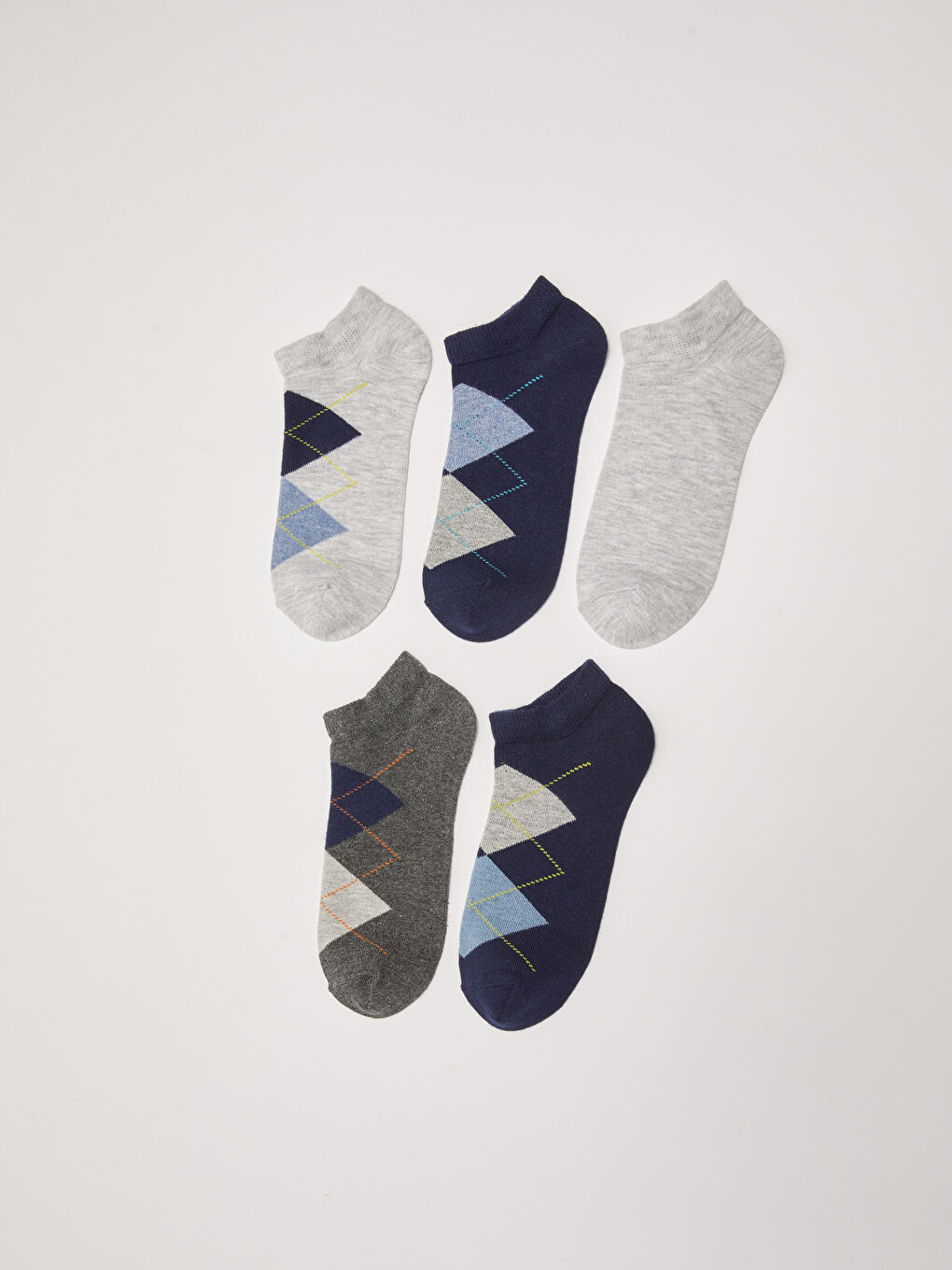 Baklava Patterned Boys Booties Socks 5 Pack-1