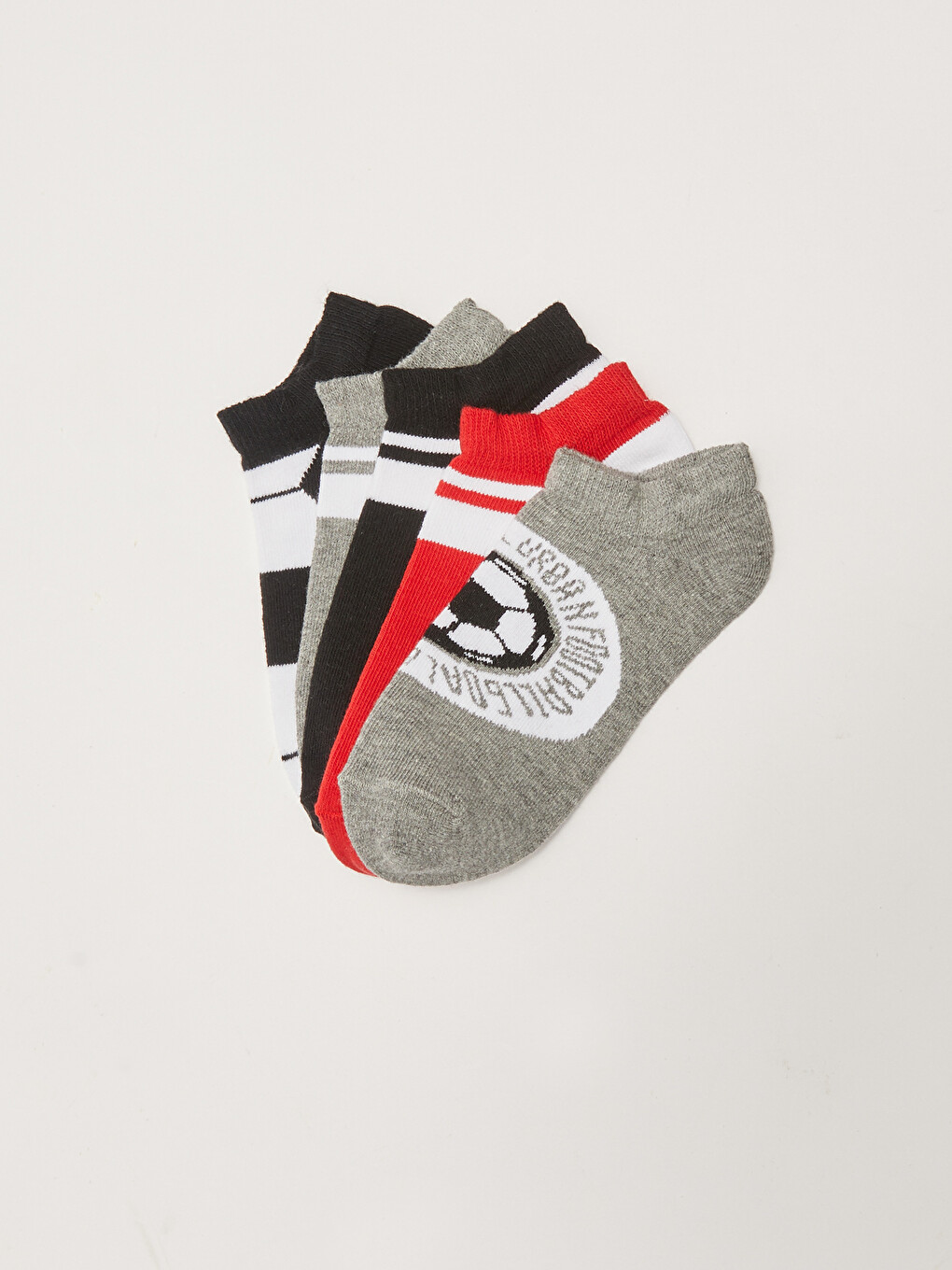 Patterned Boys Trainer Socks 5 Pack