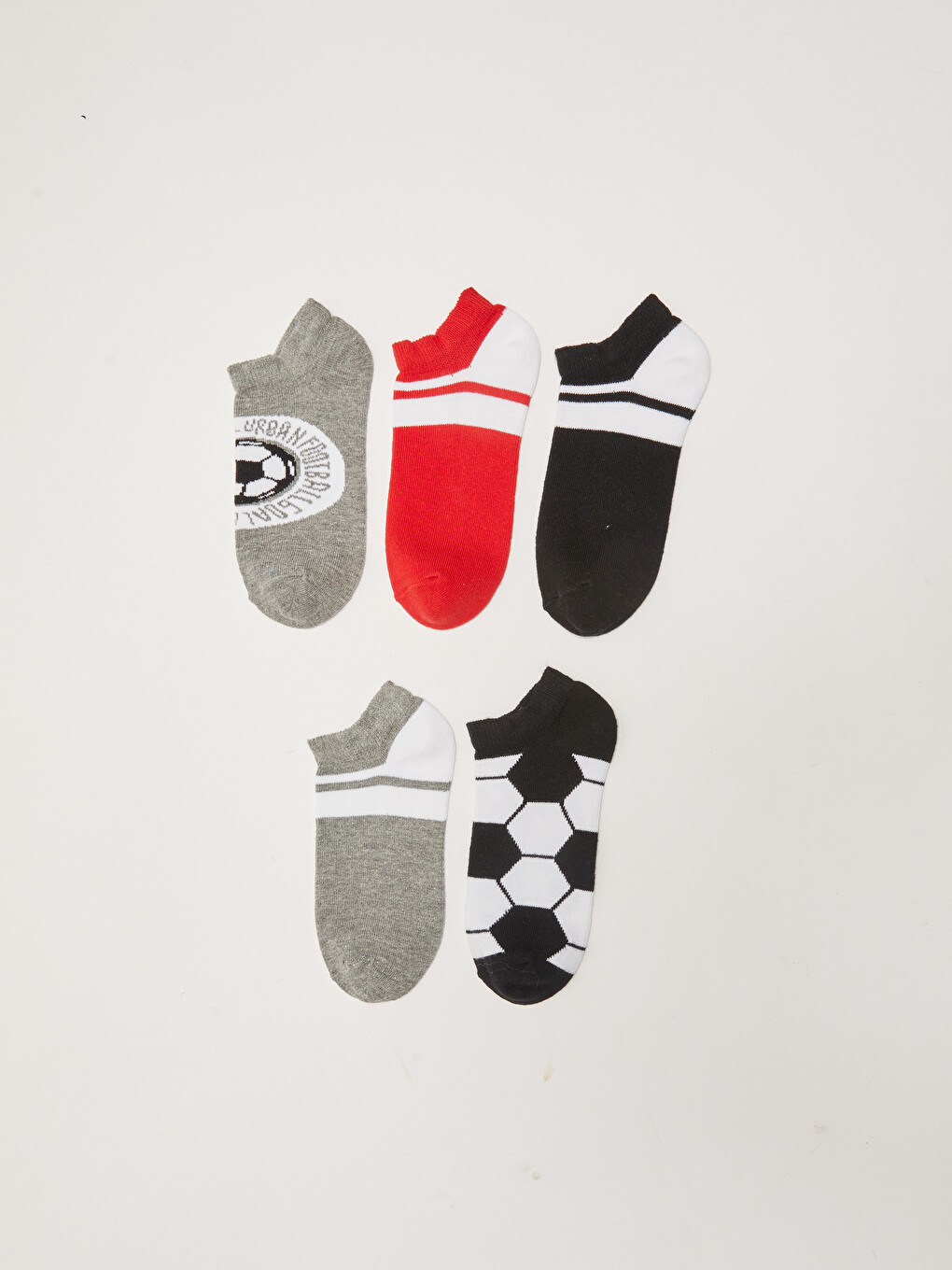 Patterned Boys Trainer Socks 5 Pack-1