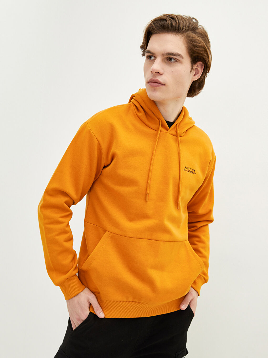 Long Sleeve Printed Men's Thick Hoodie