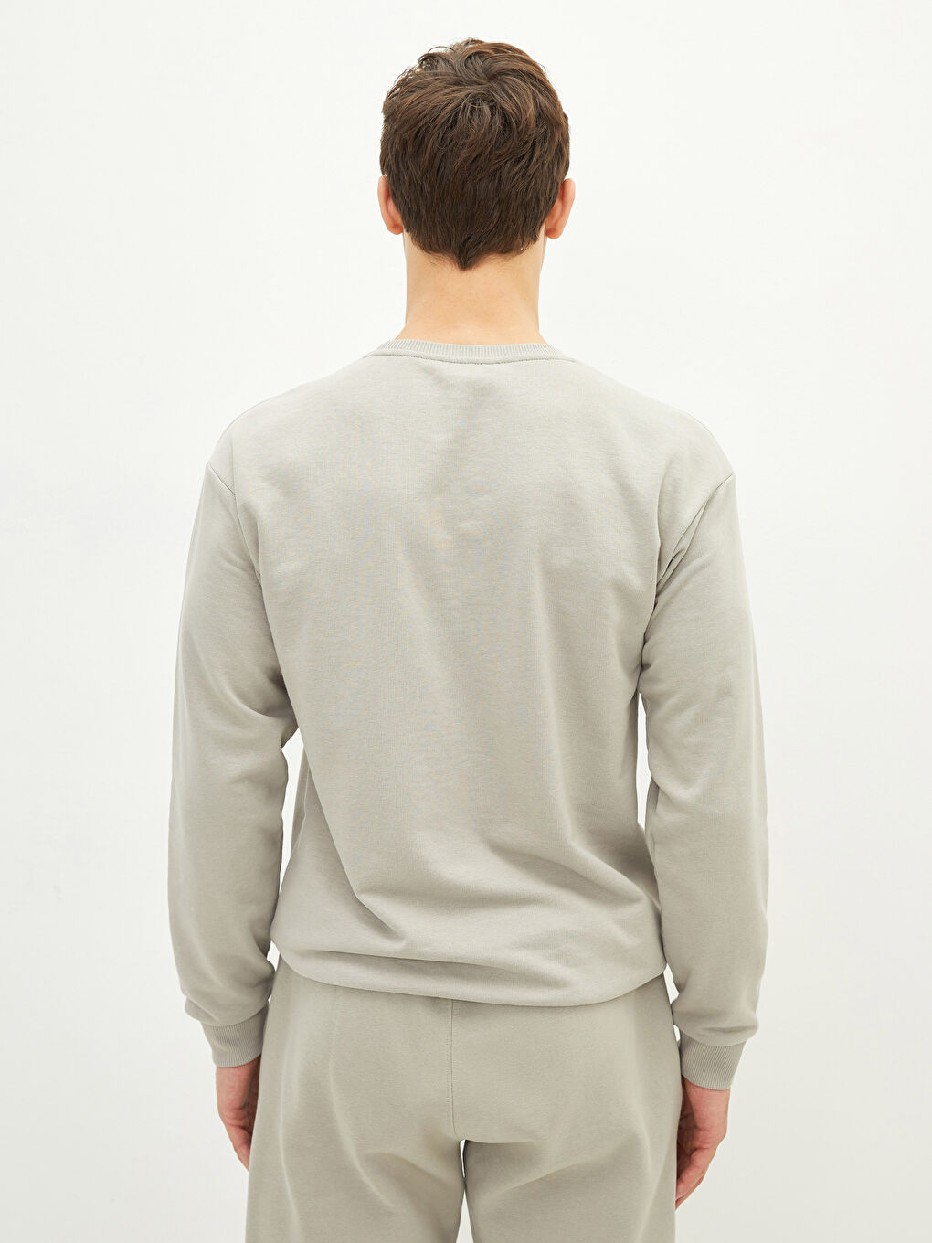 მრგვალი საყელო გრძელმკლავიანი ნაბეჭდი მამაკაცის თბილი ზედა-4