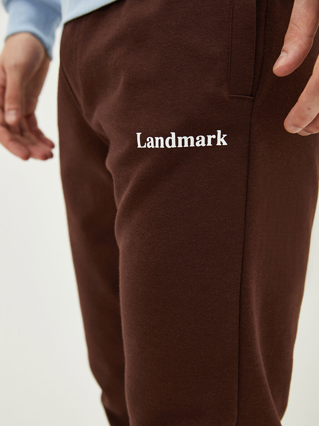 Kahverengi Slim Fit Erkek Eşofman Altı-2