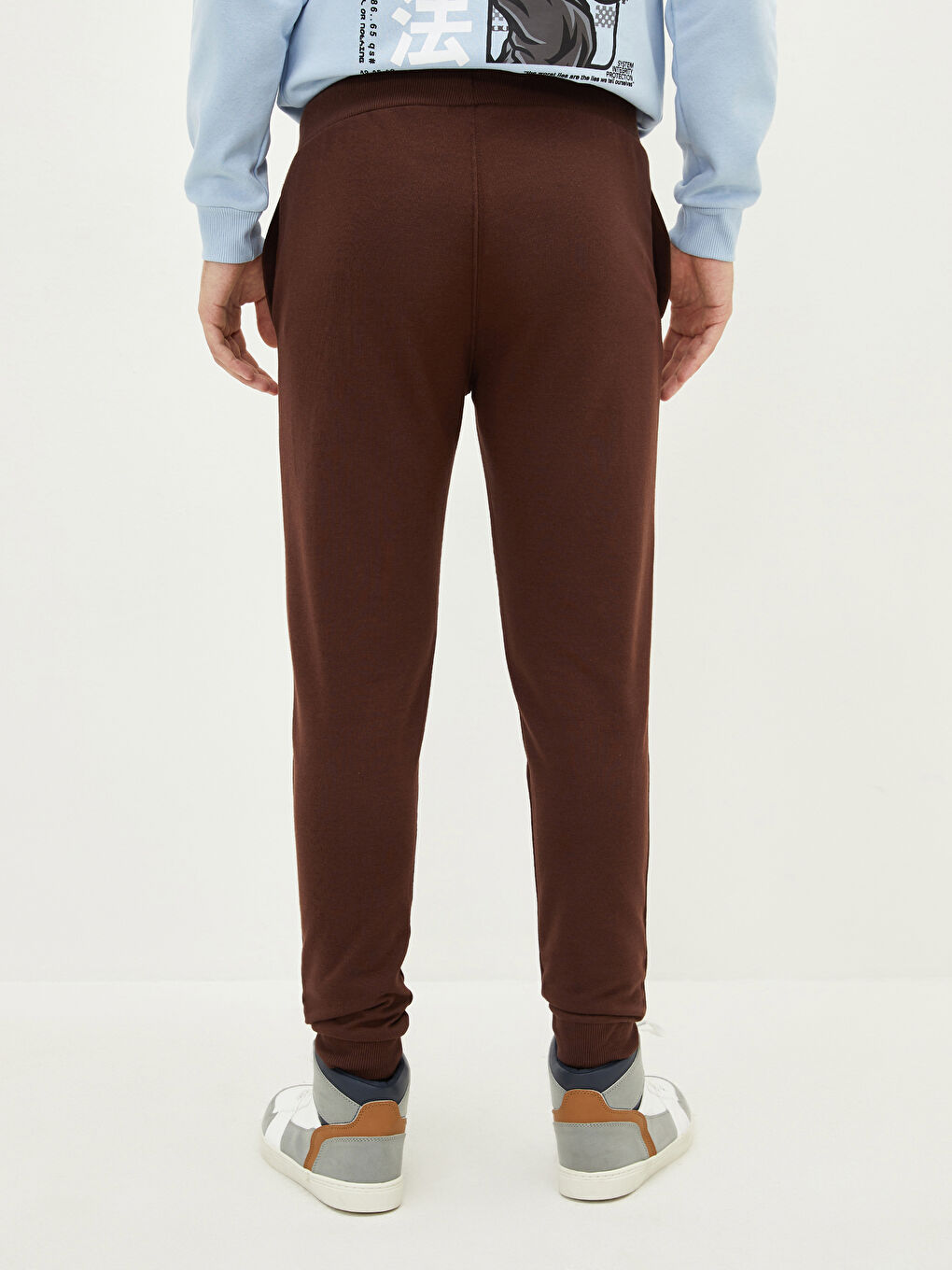 Kahverengi Slim Fit Erkek Eşofman Altı-4