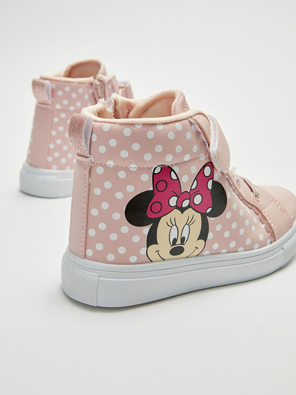 أحذية رياضية للبنات الرضع بترخيص Minnie Mouse بأربطة وشريط لاصق وسوستة-4