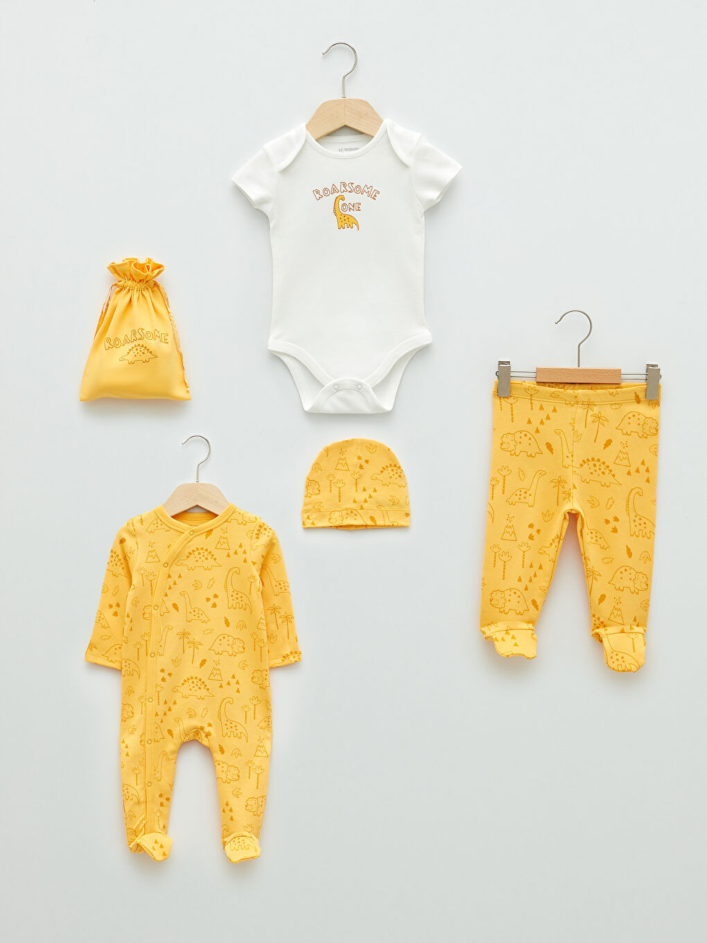 Crew Neck Printed Baby Boy Hospital Outlet Set of 5