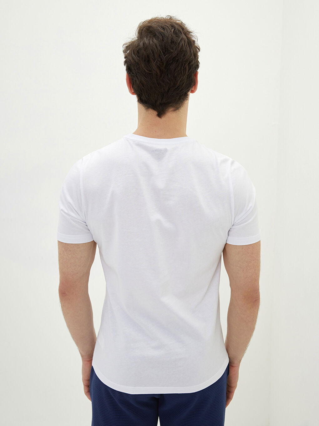 Bisiklet Yaka Kısa Kollu Baskılı Penye Erkek Tişört-4