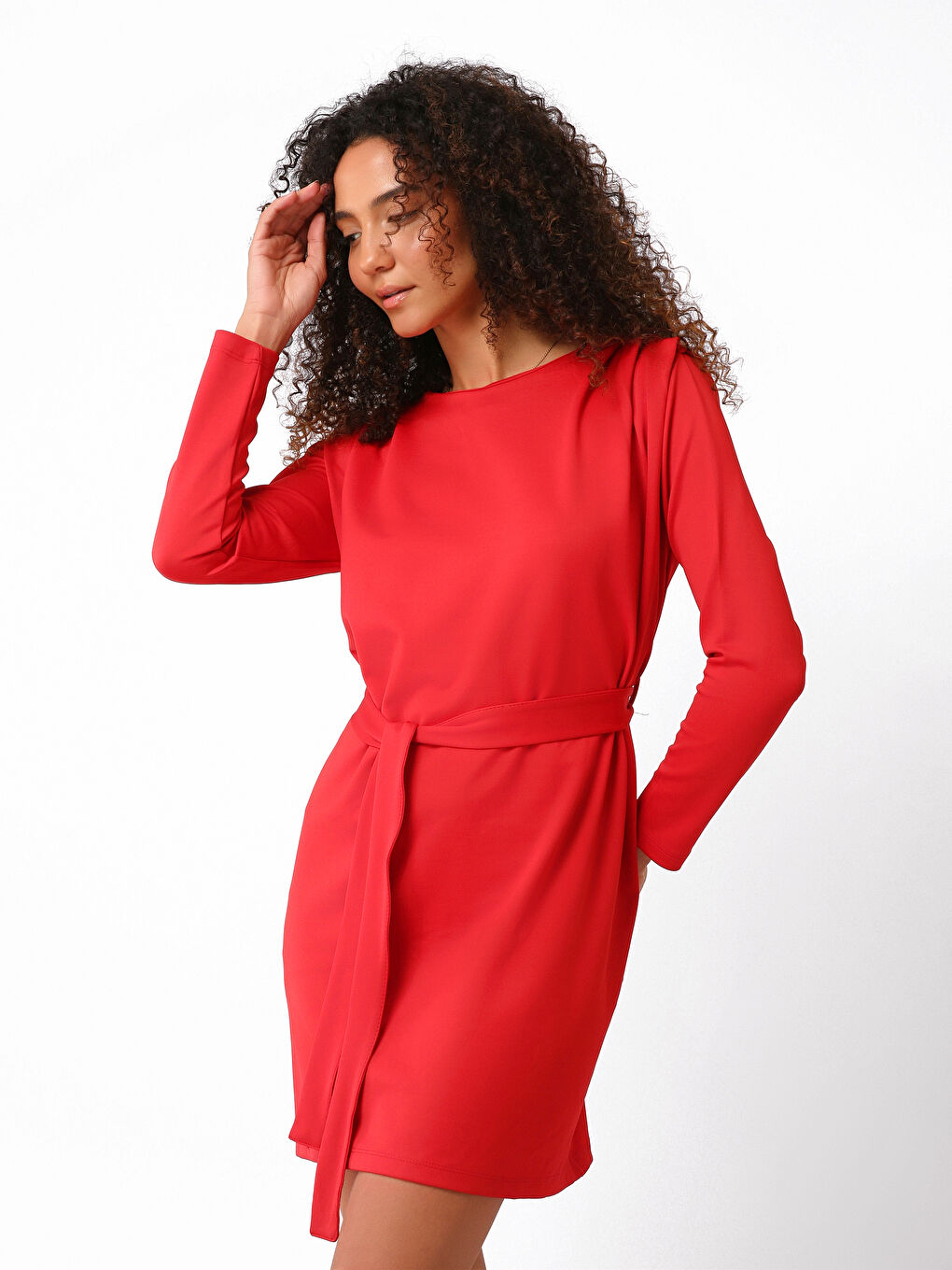 Crew Neck Women's Dress -S2AB90Z8-HJY