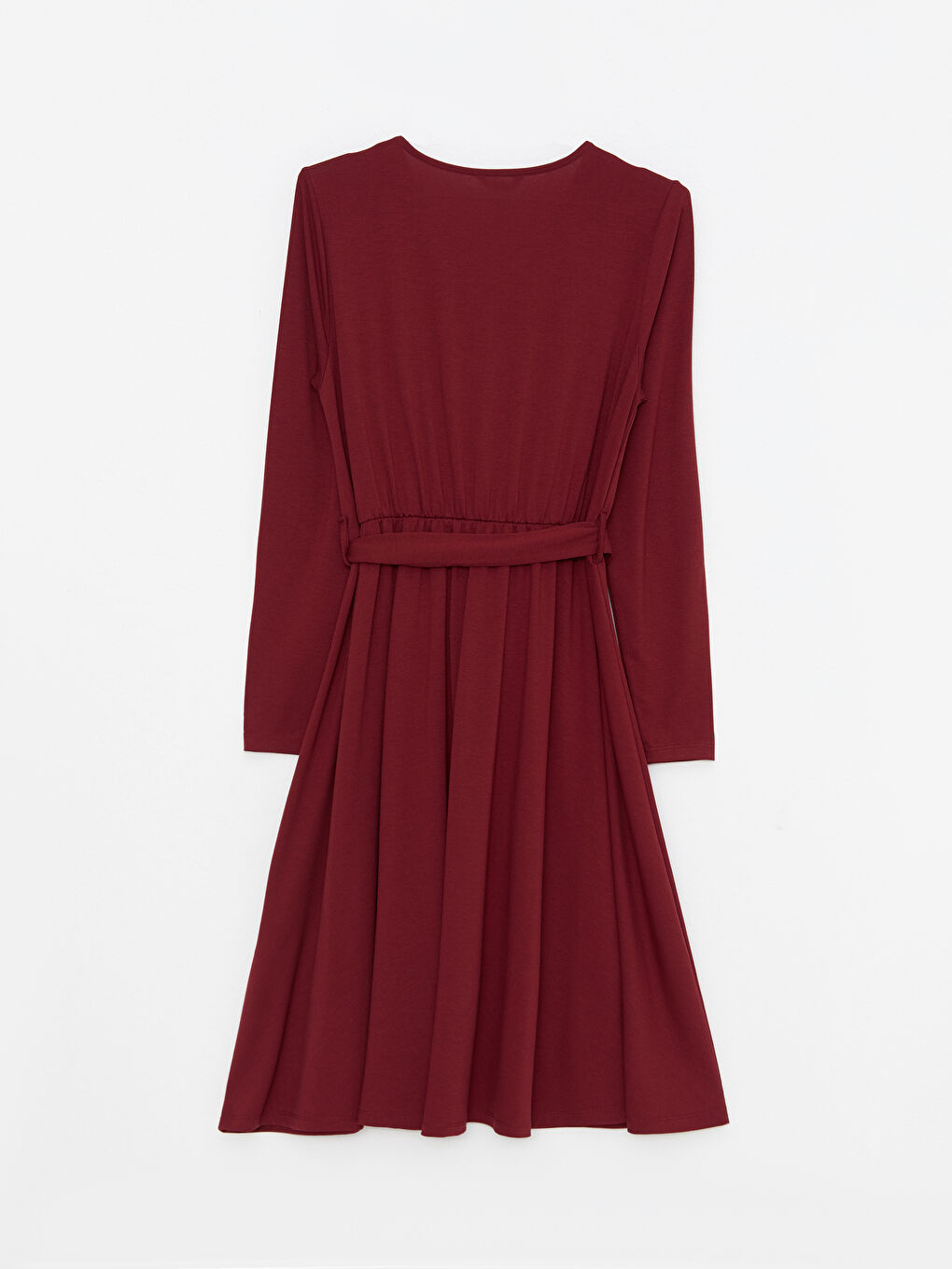 Double Breasted Plain Long Sleeve Women's Dress-5