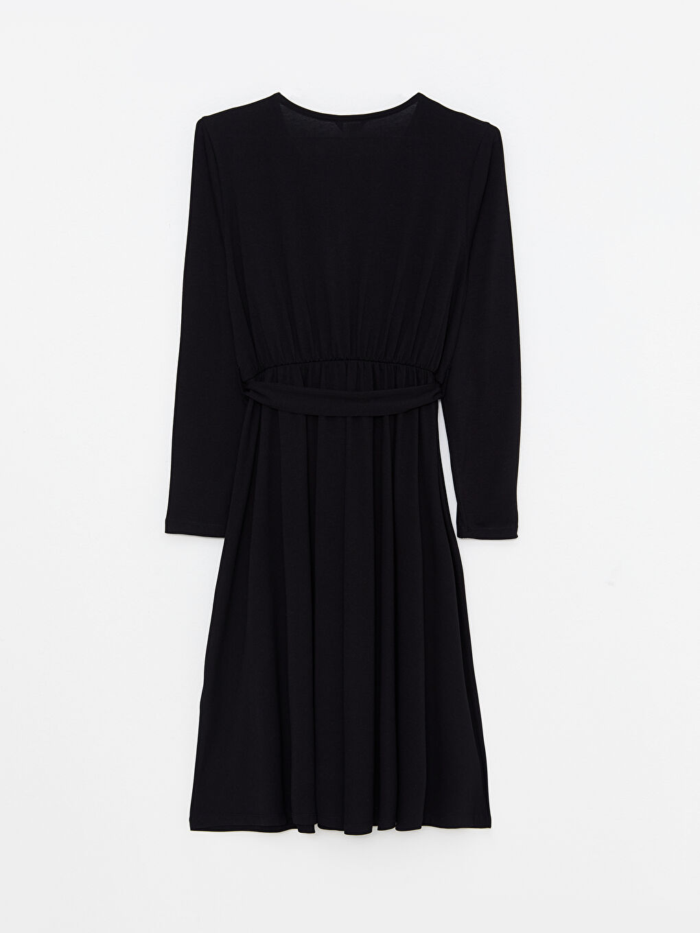 فستان كم طويل سادة بصفين زراير للسيدات-6