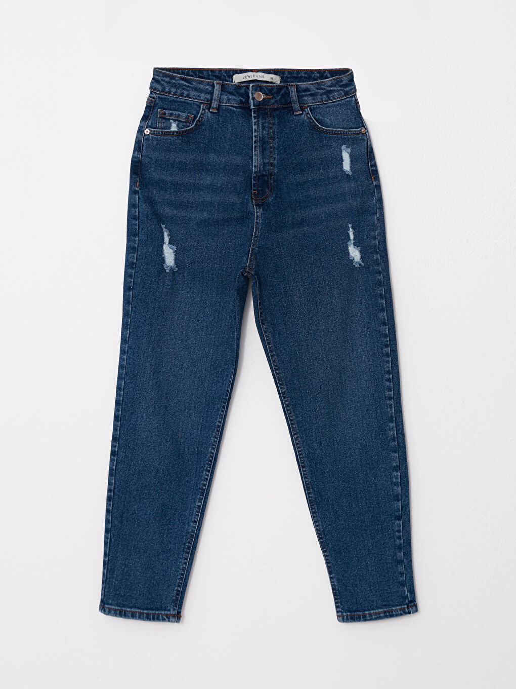 Standard Fit Straight Ripped Detailed Women's Rodeo Jeans-5