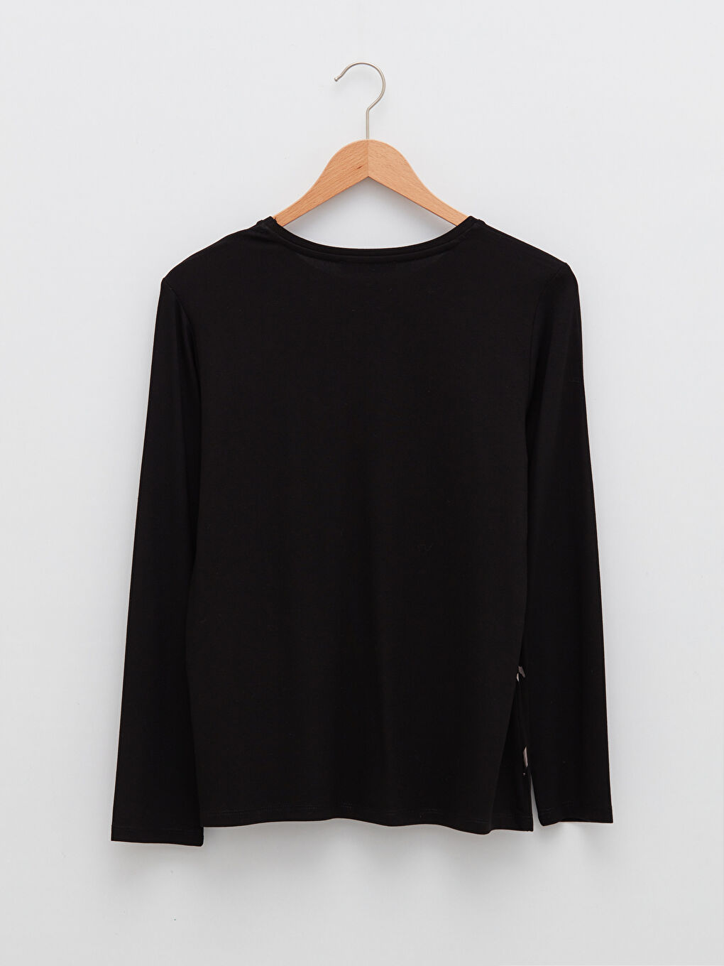 Crew Neck Patterned Long Sleeve Women's T-Shirt-7