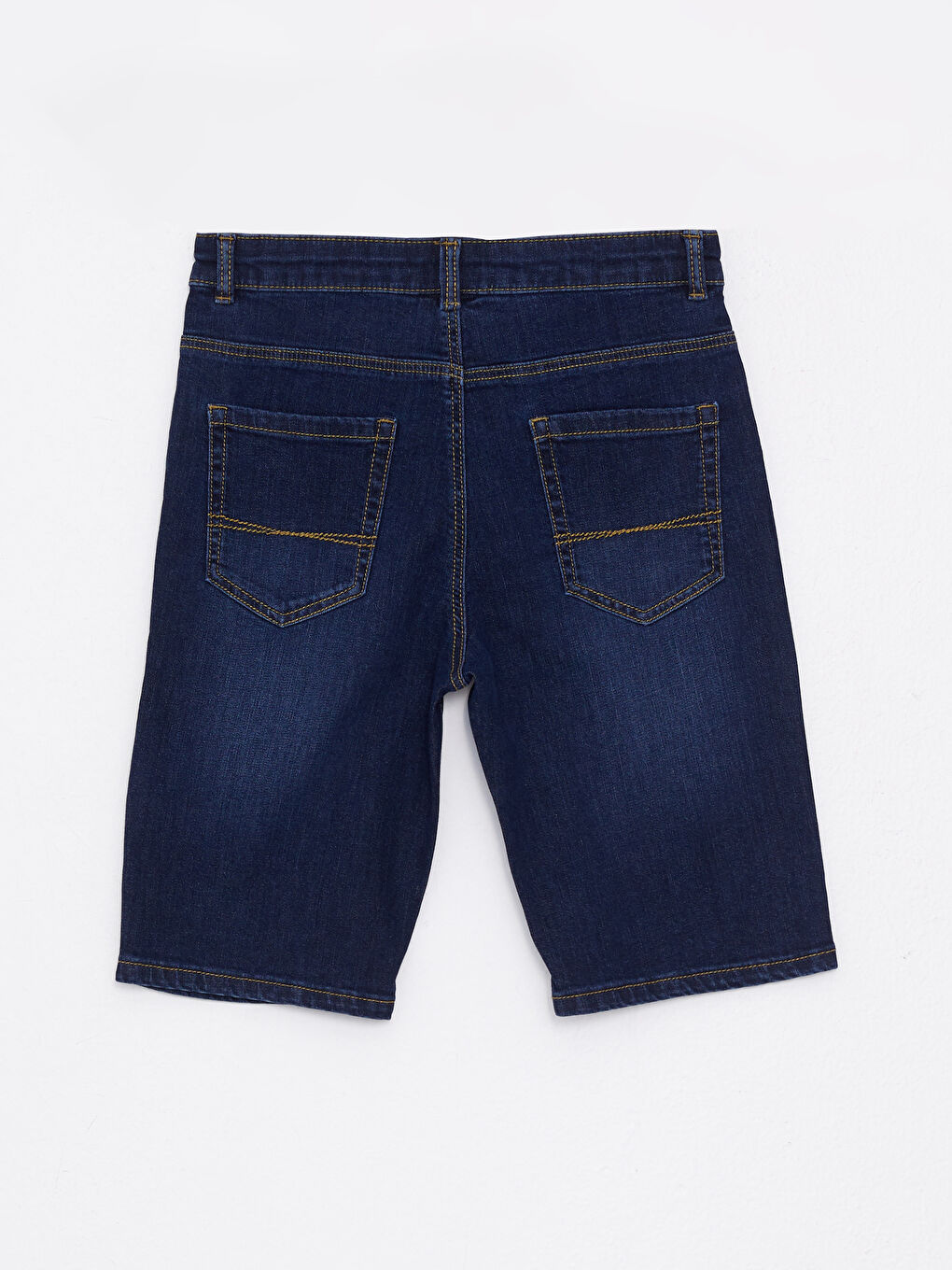 İndigo Pamuklu Yırtık Detaylı Erkek Çocuk Jean Şort-1