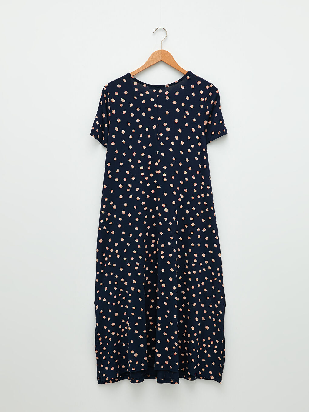 LCW Grace U Neck Patterned Short Sleeve A-Line Women's Dress -S2AC52Z8-LSJ