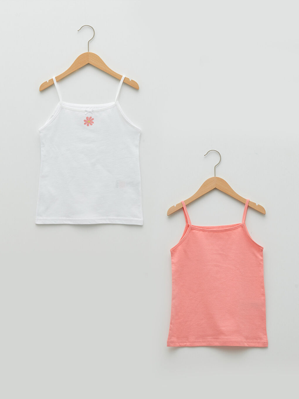 Square Collar Suspended Cotton Girls' Athlete 2 Pack