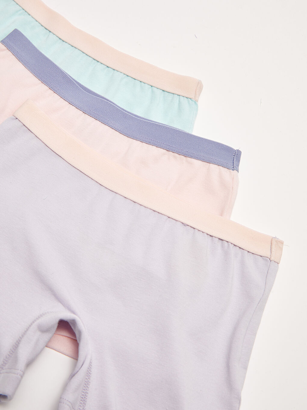 Lila Basic Pamuklu Kız Çocuk Boxer 3'lü-2