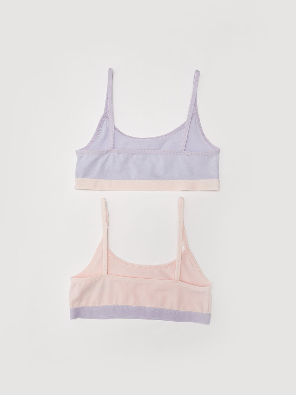 Lila Basic Pamuklu Kız Çocuk Büstiyer 2'li-1