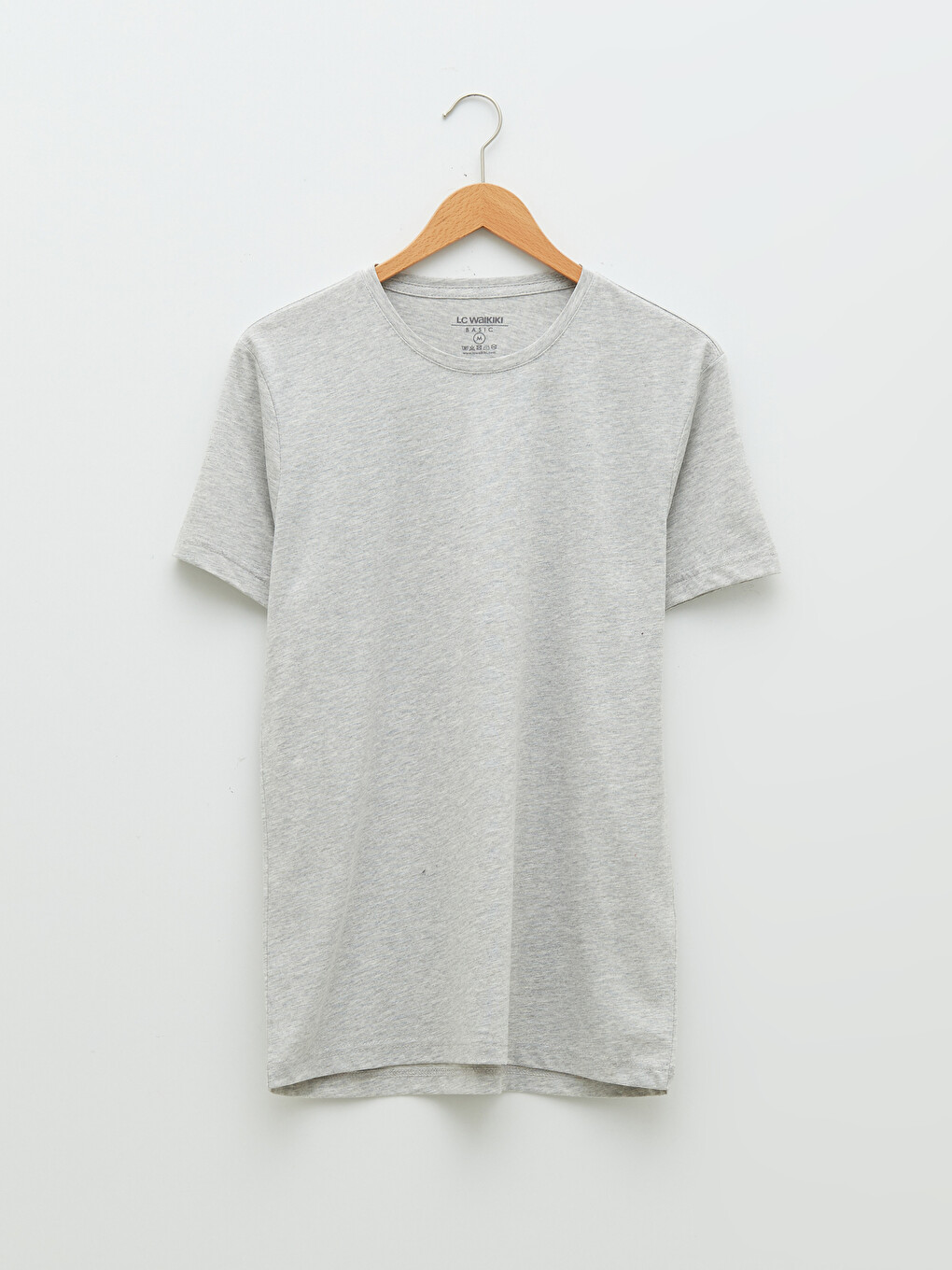 T-shirt E Thjeshtë Me Jakë Të Rrumbullakët Me Mëngë Të Shkurtra Për Burra-5