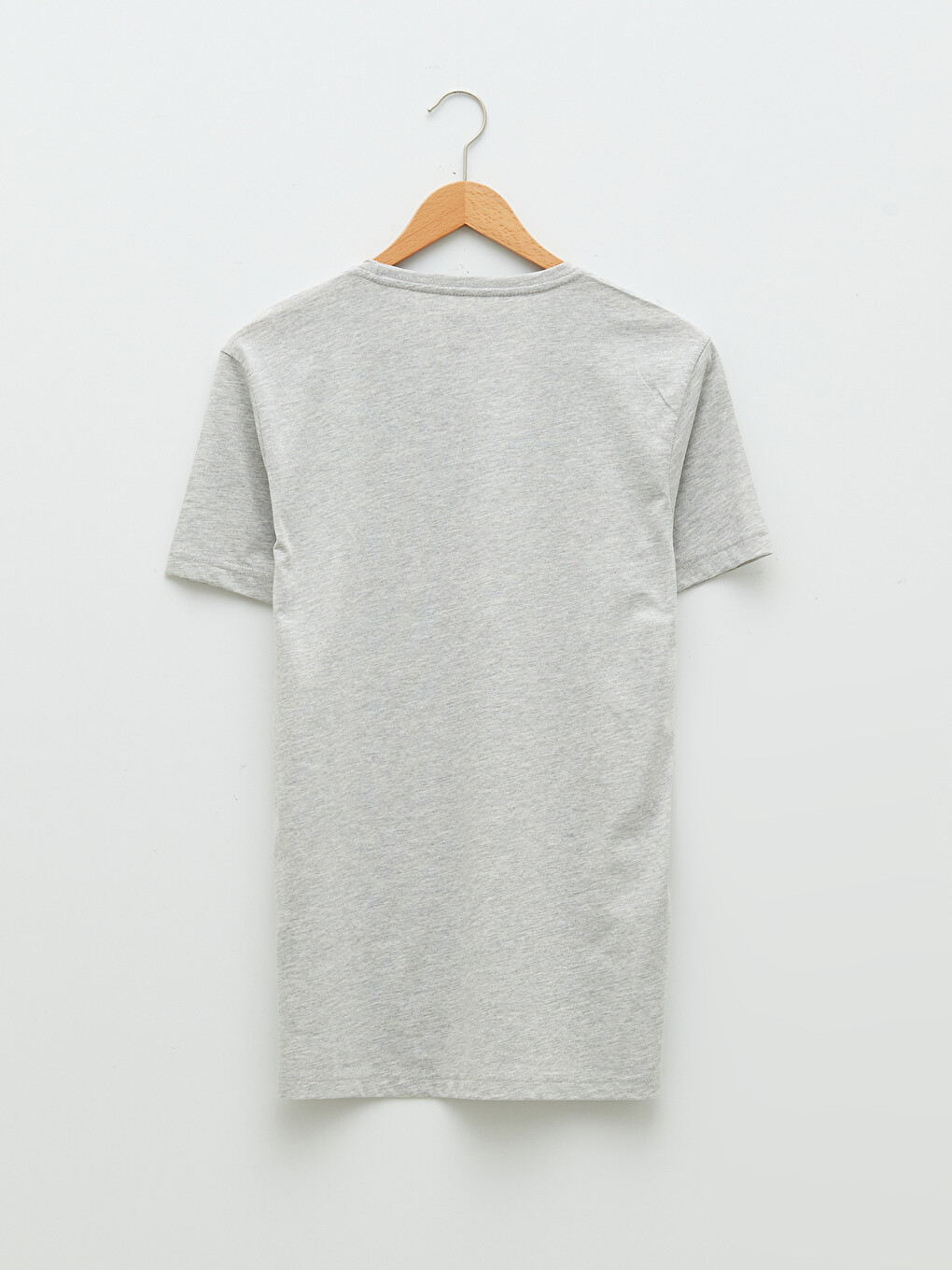 T-shirt E Thjeshtë Me Jakë Të Rrumbullakët Me Mëngë Të Shkurtra Për Burra-6