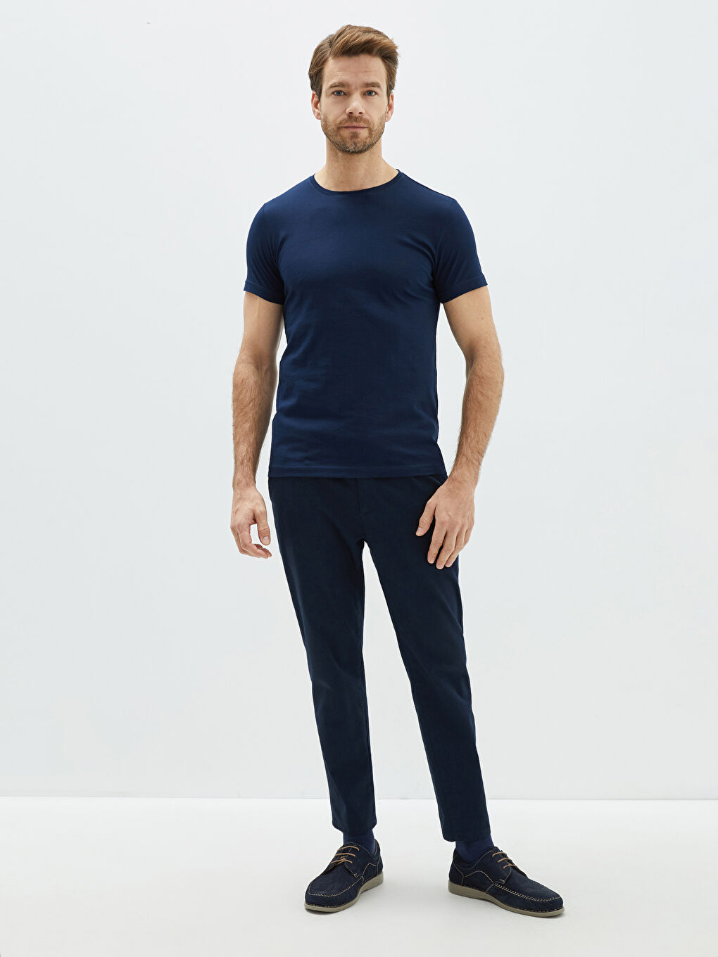 Crew Neck Short Sleeve Basic Men's T-shirt-2