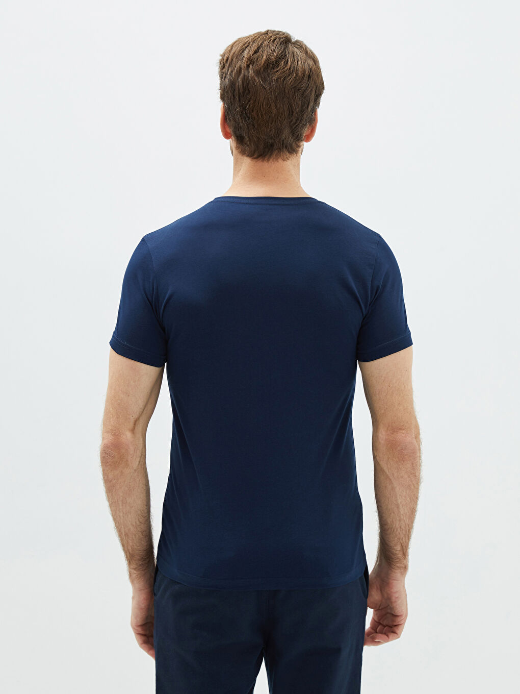 Crew Neck Short Sleeve Basic Men's T-shirt-4