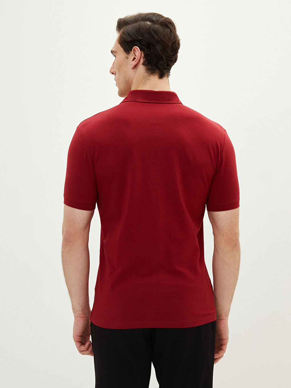 Tricou Polo Guler Mânecă Scurtă Pique pentru Bărbați-4