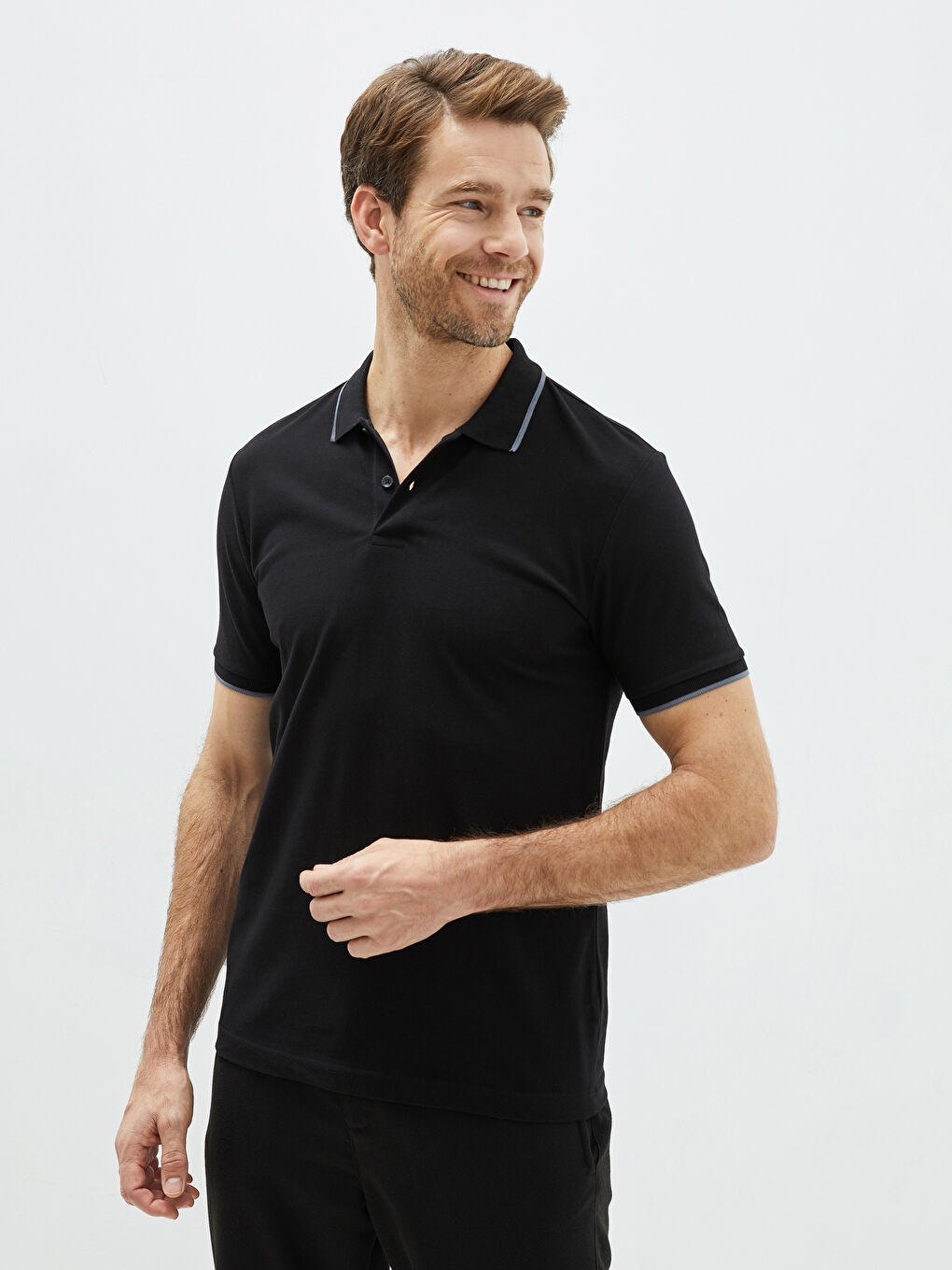 Polo Neck Short Sleeve Pique Men's T-Shirt -S2AC94Z8-CVL