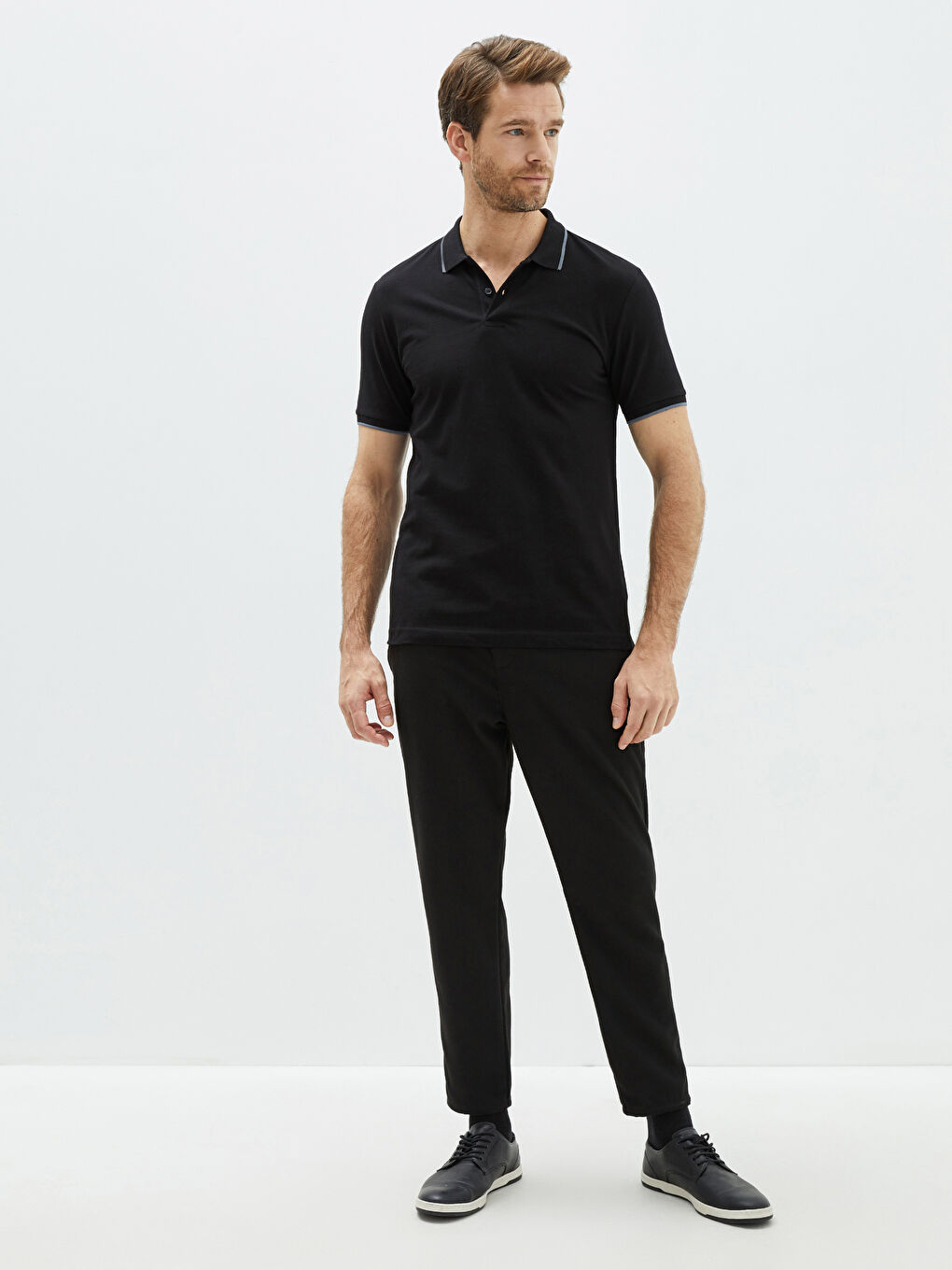 Polo Neck Short Sleeve Pique Men's T-Shirt -S2AC94Z8-CVL