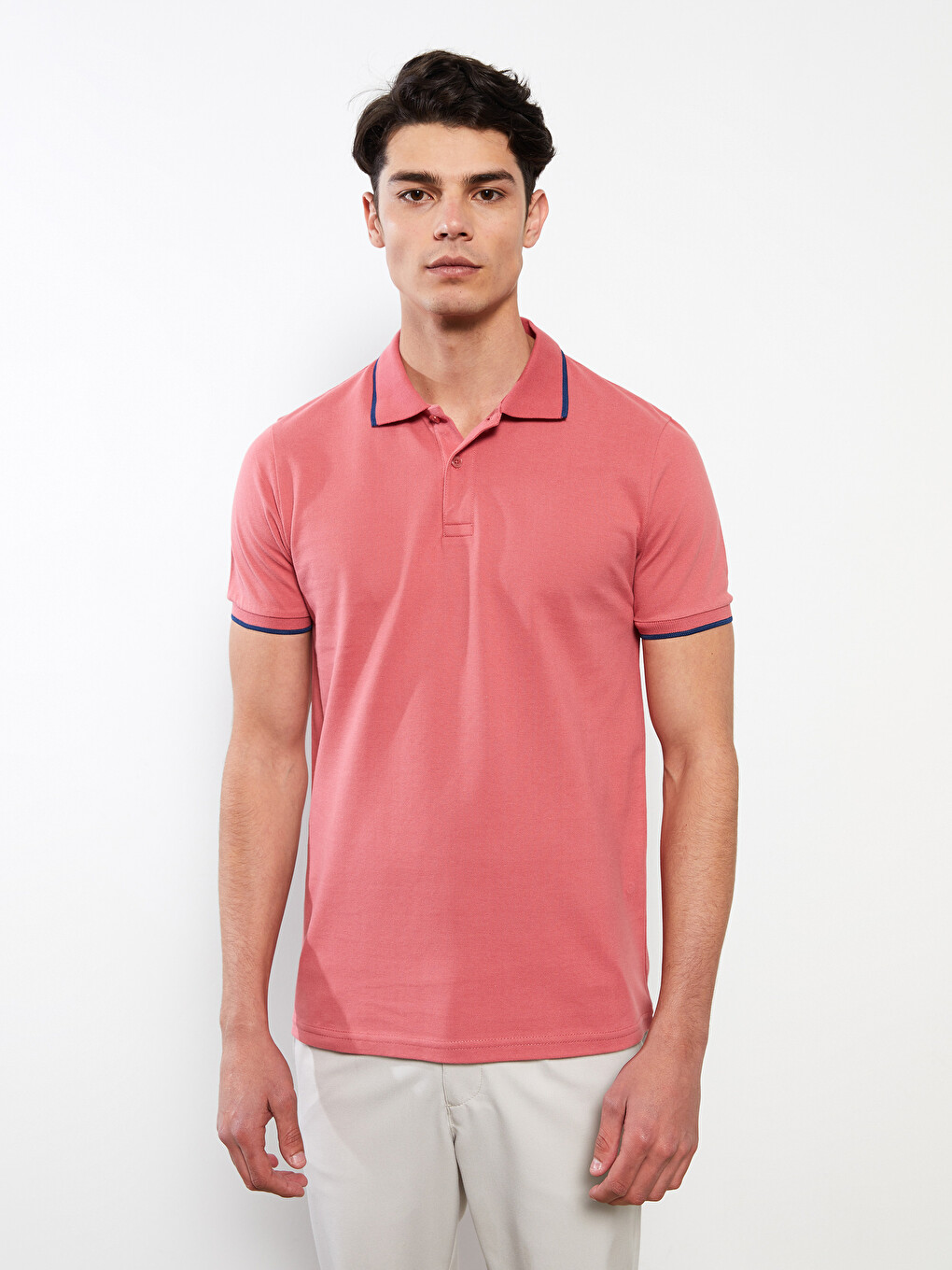 Polo Neck Short Sleeve Pique Men's T-shirt